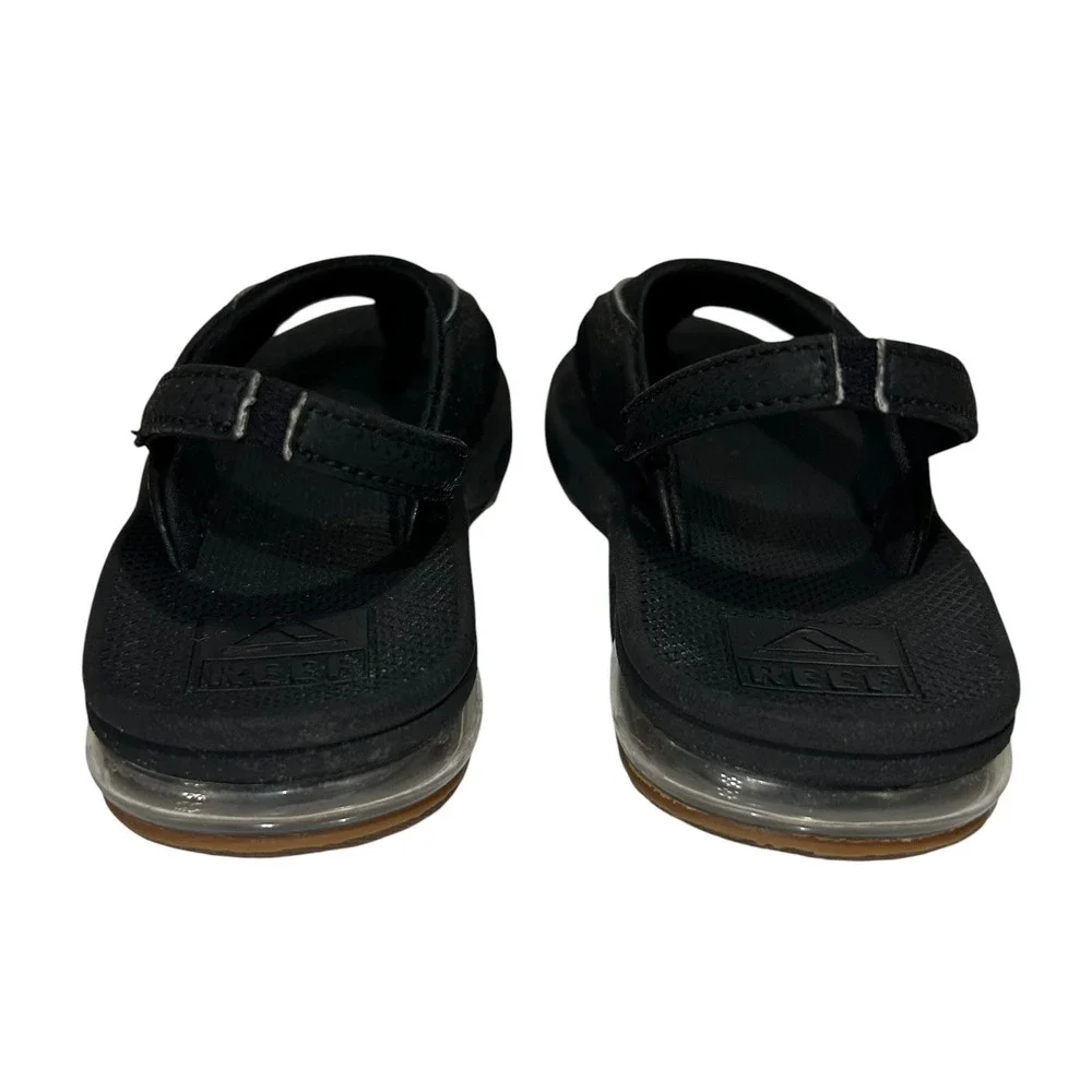 Reef Ahi Black Gum Kids Sandals Flip Flops with Backstrap